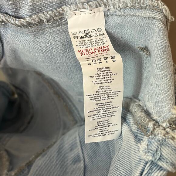 Pretty Little Thing Light Blue Wash Dip Hem Bust Cup Denim Corset 6 - Picture 6 of 9